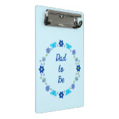 Mini Porte-bloc Bébé bleu Papillons et fleurs personnalisés (Incliné)