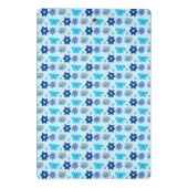 Mini Porte-bloc Bébé bleu Papillons et fleurs personnalisés (Dos)