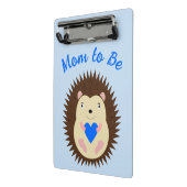 Mini Porte-bloc Bébé Garçon Bleu Cœur Hérisson Future Maman (Angle2)