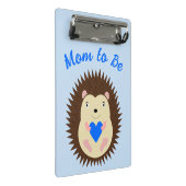 Mini Porte-bloc Bébé Garçon Bleu Cœur Hérisson Future Maman (Incliné)