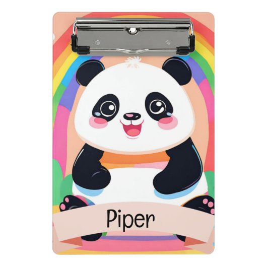 Mini Porte-bloc Bébé mignon Panda arc-en-ciel (Devant)