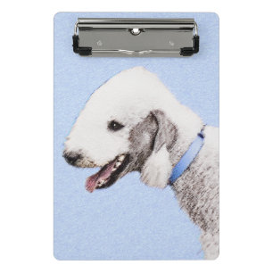 Mini Porte-bloc Bedlington Terrier Peinture - Art Chien original