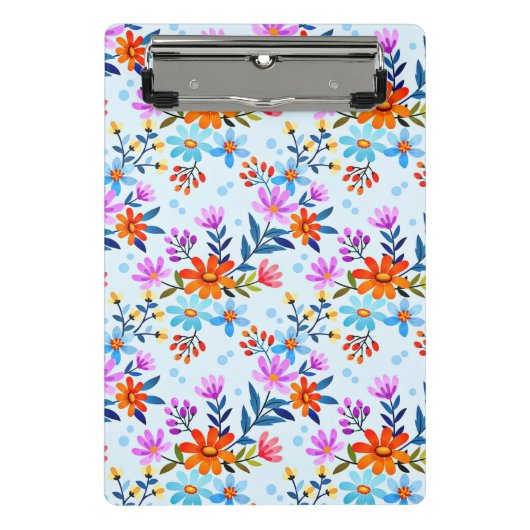 Mini Porte-bloc Belles Fleurs Et Motif Feuille (Devant)