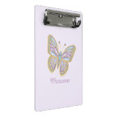 Mini Porte-bloc Bijoux Papillon bleu violet Or (Incliné)