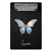 Mini Porte-bloc Bijoux papillon Opale et argent (Devant)