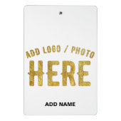 MINI PORTE-BLOC BLANC PERSONNALISABLE MODERNE ET DE STYLE, MARQUE  (Dos)