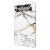 Mini Porte-bloc Blancs faux marbre beige et gris accents (Angle2)