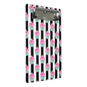 Mini Porte-bloc Bleck et Withe cool tendance, Cup Cakes (Incliné)