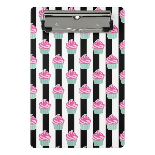 Mini Porte-bloc Bleck et Withe cool tendance, Cup Cakes (Devant)