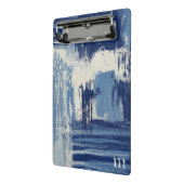 Mini Porte-bloc Bleu Abstrait et ivoire (Angle2)