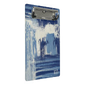 Mini Porte-bloc Bleu Abstrait et ivoire (Incliné)