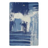 Mini Porte-bloc Bleu Abstrait et ivoire (Dos)