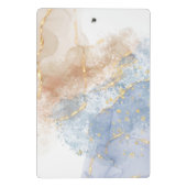 Mini Porte-bloc Bleu Abstrait, Taupe et Or (Dos)