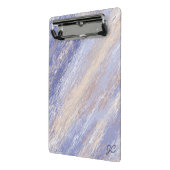 Mini Porte-bloc Bleu et beige Abstrait et embrouillé (Angle2)