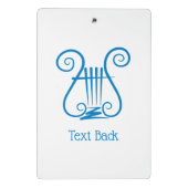 Mini Porte-bloc Blue Lyre (Dos)