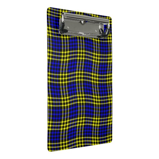 Mini Porte-bloc Blue Yellow Plaid Checker Seamless Pattern (Incliné)