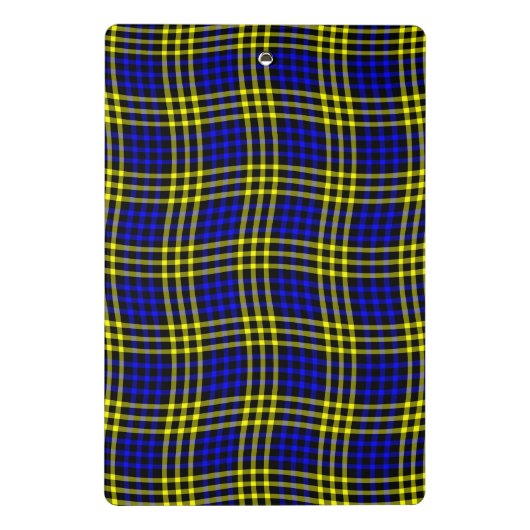 Mini Porte-bloc Blue Yellow Plaid Checker Seamless Pattern (Dos)