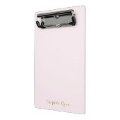Mini Porte-bloc Blush Rose Or Monogramme Moderne Minimaliste (Angle2)
