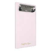 Mini Porte-bloc Blush Rose Or Monogramme Moderne Minimaliste (Incliné)