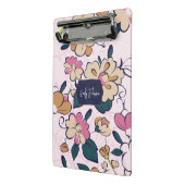 Mini Porte-bloc Bohemian Floral Navy Name Monogram (Angle2)