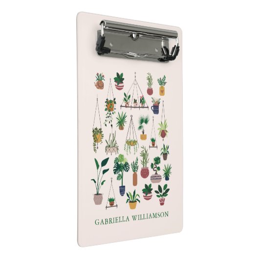 Mini Porte-bloc Boho Plant Lovers Botanical Personalized Name (Incliné)