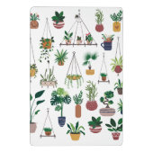 Mini Porte-bloc Boho Plante Lady Illustration Art Personnalisé (Dos)