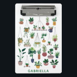 Mini Porte-bloc Boho Plante Lady Illustration Art Personnalisé<br><div class="desc">Pour la personne de votre vie qui croit qu'on ne peut jamais avoir trop de plantes, une illustration de style boho moderne d'une variété de types de plantes intérieurs et extérieurs, y compris les feuilles de monstères branchés, les plantes pendants, fougères, bonsai, plantes domestiques, et plus. Un cadeau cool pour...</div>
