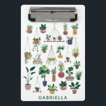 Mini Porte-bloc Boho Plante Lady Illustration Art Personnalisé<br><div class="desc">Pour la personne de votre vie qui croit qu'on ne peut jamais avoir trop de plantes, une illustration de style boho moderne d'une variété de types de plantes intérieurs et extérieurs, y compris les feuilles de monstères branchés, les plantes pendants, fougères, bonsai, plantes domestiques, et plus. Un cadeau cool pour...</div>