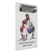 Mini Porte-bloc Bond père noir et fille (Incliné)