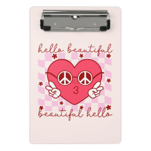 Mini Porte-bloc Bonjour belle Cute et coeur