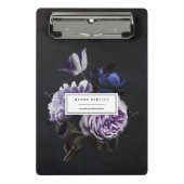 Mini Porte-bloc Bouquet floral chic violet foncé (Devant)