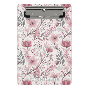 Mini Porte-bloc Bouquet floral rose avec accents de baies