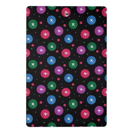 Mini Porte-bloc Boutons et points amusants (Dos)
