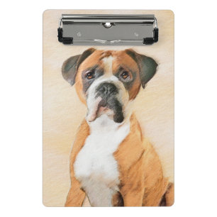 Mini Porte-bloc Boxer Dog Peinture Non Décroché Art animal origina