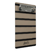 Mini Porte-bloc Brown et noir rayures motif personnalisé (Incliné)