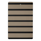Mini Porte-bloc Brown et noir rayures motif personnalisé (Dos)