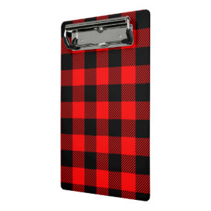 Mini Porte-bloc Buffalo Check Rouge et Noir Lumberjack Plaid Decor