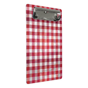 Mini Porte-bloc Buffalo plaid rouge et blanc
