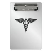 Mini Porte-bloc Caducée Médicale rose (Devant)