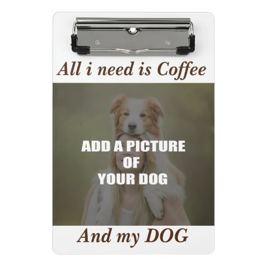Mini Porte-bloc Café et mon Oreiller de chien (Devant)
