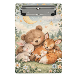 Mini Porte-bloc Cahier bébé Animaux de la Forêt Ours Mignon Lapi
