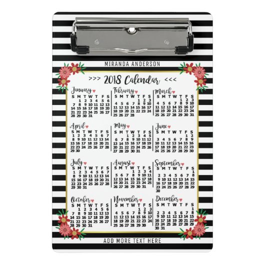 Mini Porte-bloc Calendrier 2018 (Voir la description pour la nouve (Devant)