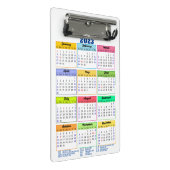 Mini Porte-bloc Calendrier 2023 avec jours fériés Moderne Bleu (Incliné)