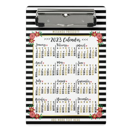 Mini Porte-bloc Calendrier 2023 (Voir la description pour la versi (Devant)