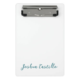 Mini Porte-bloc Calligraphie Simple Plain Nom Professionnel