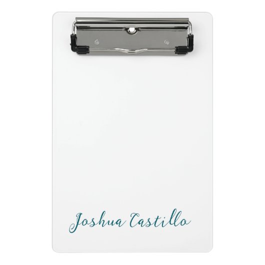 Mini Porte-bloc Calligraphie Simple Plain Nom Professionnel (Devant)