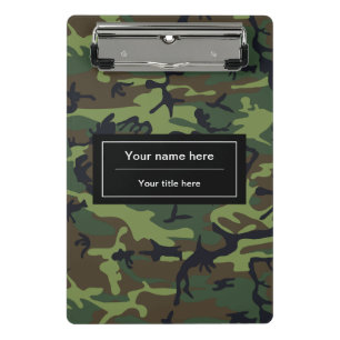 Mini Porte-bloc Camo Vert, Camouflage, Militaire, Armée