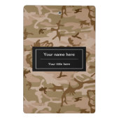 Mini Porte-bloc Camouflage du désert, Militaire, Armée (Dos)