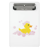 Mini Porte-bloc Canard dans des bulles roses (Devant)