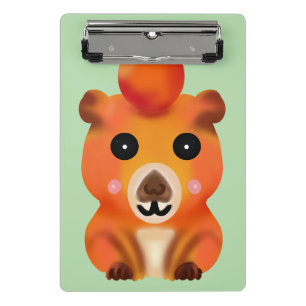 Mini Porte-bloc Capybara Mignon et Flou avec Orange   Ar Kawaii